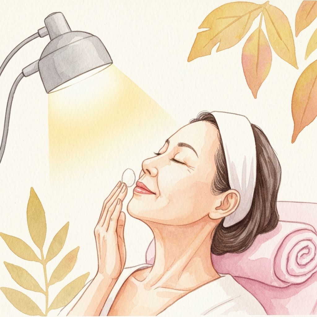 セルフエステを楽しむ女性のイラスト